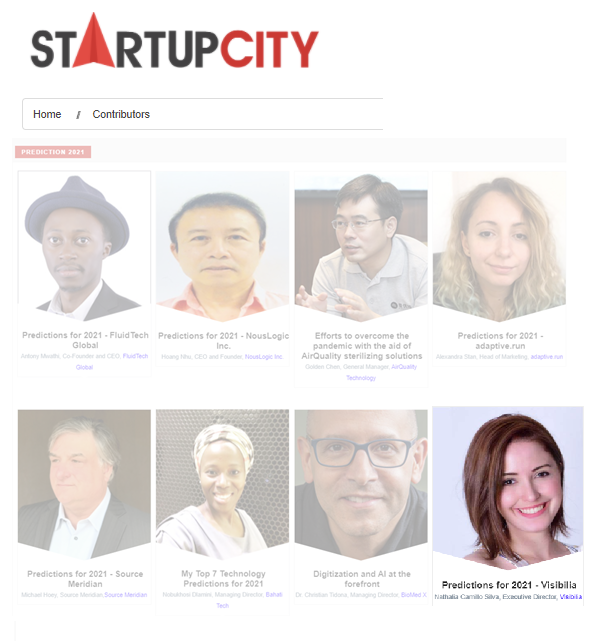 Nathalia Camillo da Silva da Visibilia tem reconhecimento na StartupCity como expert 